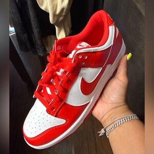 Nike Red and White Athletic Shoes